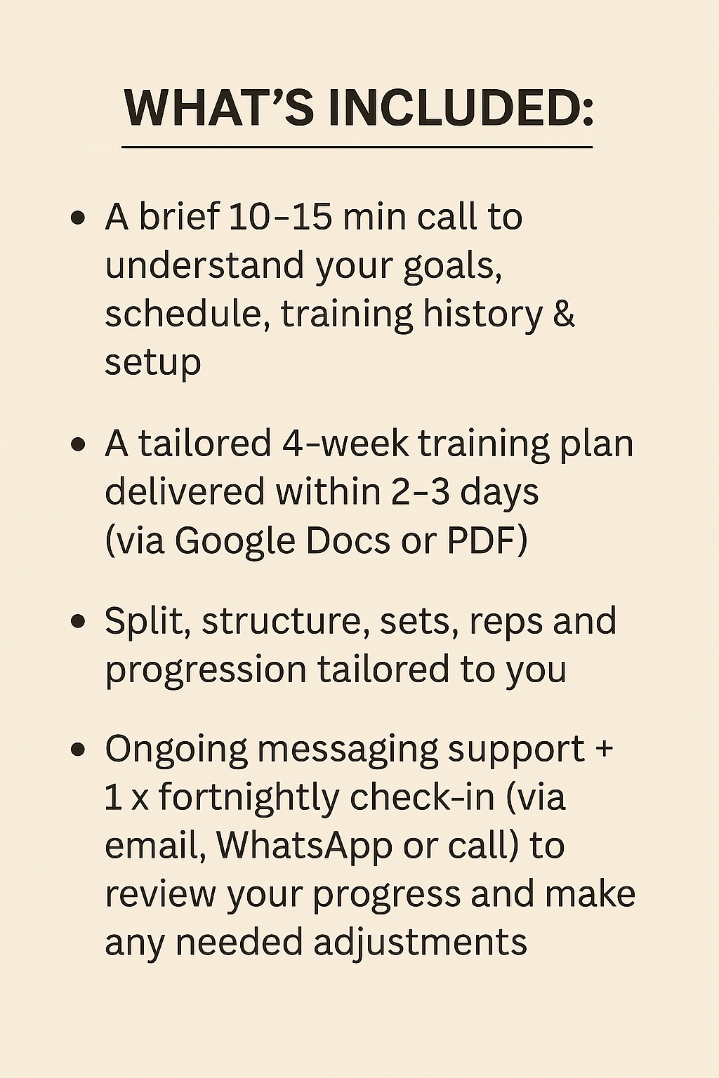 Training Program